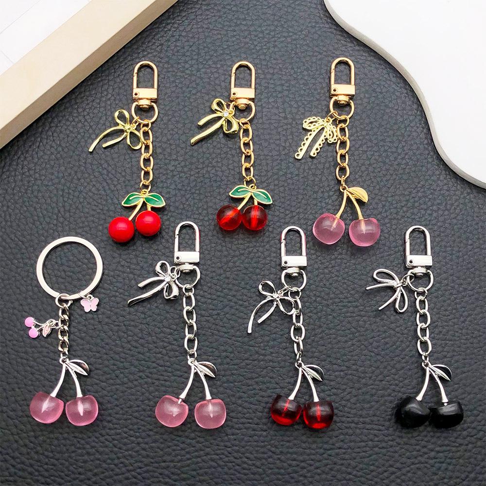 Cherry Keychain Drip Oil Alloy Pendant Bag Charm Gift