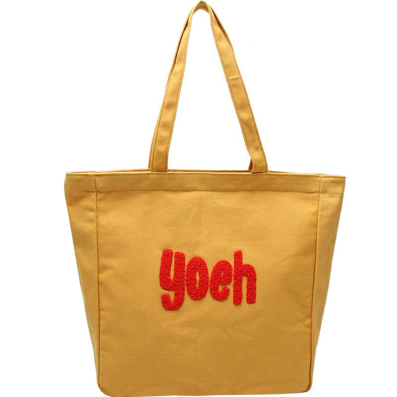 Spring Bag Canvas Bag Retro Washed Cloth Bag Bucket Bag Large Capacity Shoulder Bag