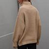 IHUASU Autumn and Winter Solid Colour Pullover Loose Women's High Neck Sweater