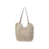 Summer Straw Woven Bag Women's New Cotton Thread Woven Bag Large Capacity Shoulder Bag Messenger Bag Handbag