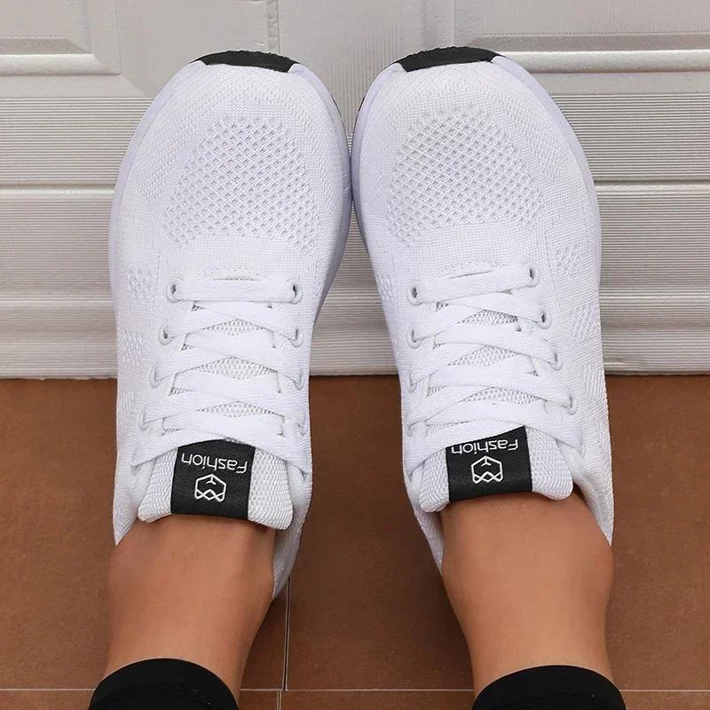Women's Vegan Mesh Sports Shoes Trendy Luxury Brand Non Slip Flat Shoes Comfortable Track Field Jogging Neutral Casual Shoes