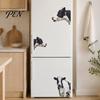 Removable Wall Stickers for Rental Home Realistic Milk Cow Stickers, PVC Waterproof Decal,3D Animal Door Decor Bathroom Peel And Stick Art Bedroom