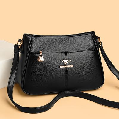 Divatos női crossbody táska, Alkalmi retro válltáska, Puha bőr textúra, Női divatos egyszerűség, Európai trend retro