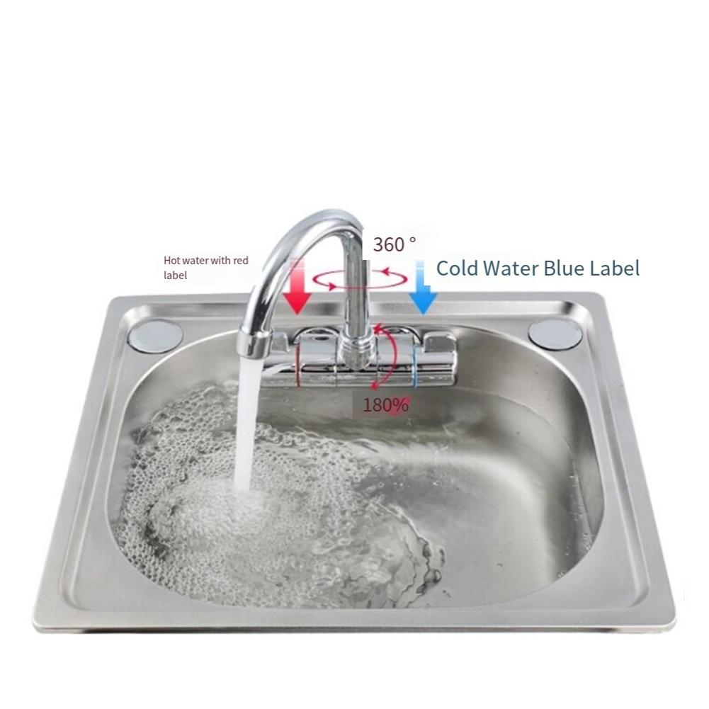 Chrome Sink Faucet 360 Rotating Faucet Long-lasting Brass Material Modern Kitchen Decor Robust Construction Faucet