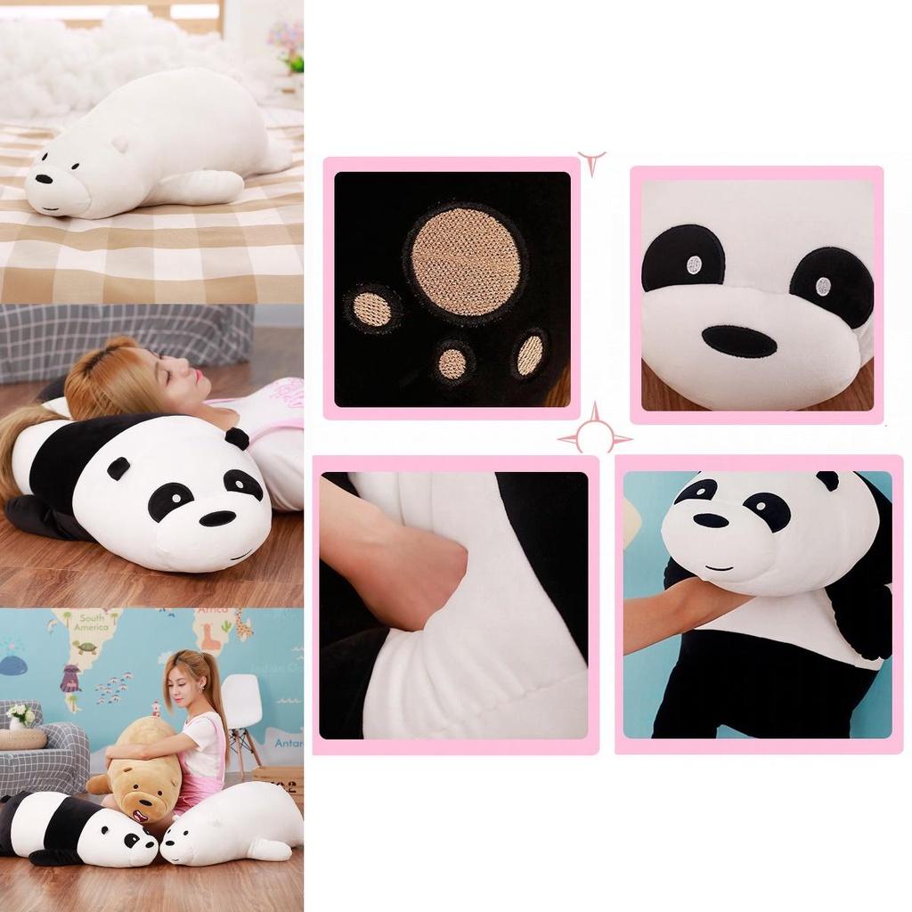 Entzückendes 80cm We Bare Bears Weiches Plüschtier mit entzückenden Grizzly- und Panda-Charakteren