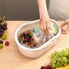 Vegetable Washer Spinner Manual Fruit Washer Vegetable Spinner Labor-Saving Food Colander Effective Cleaning for Berries Fruits