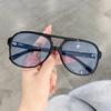 Classic Retro Vintage Aviation Pilot Sunglasses Women Men Big Large Oversized Frame Luxury Designer Shades 70s Sun Glasses