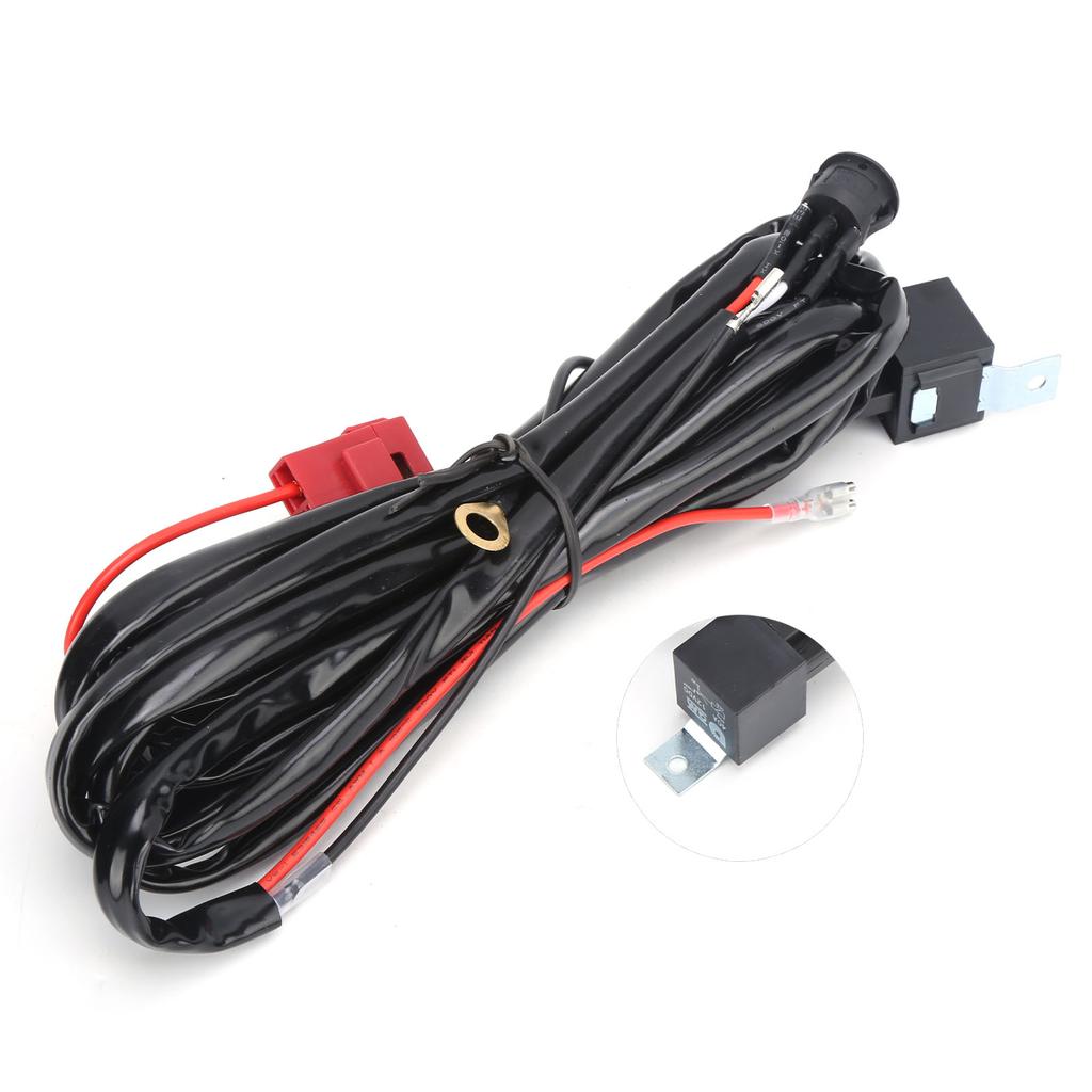 2m Switch Wiring Harness with DT Interface Water Resistance Black for LED Car Spotlights 40A 12V