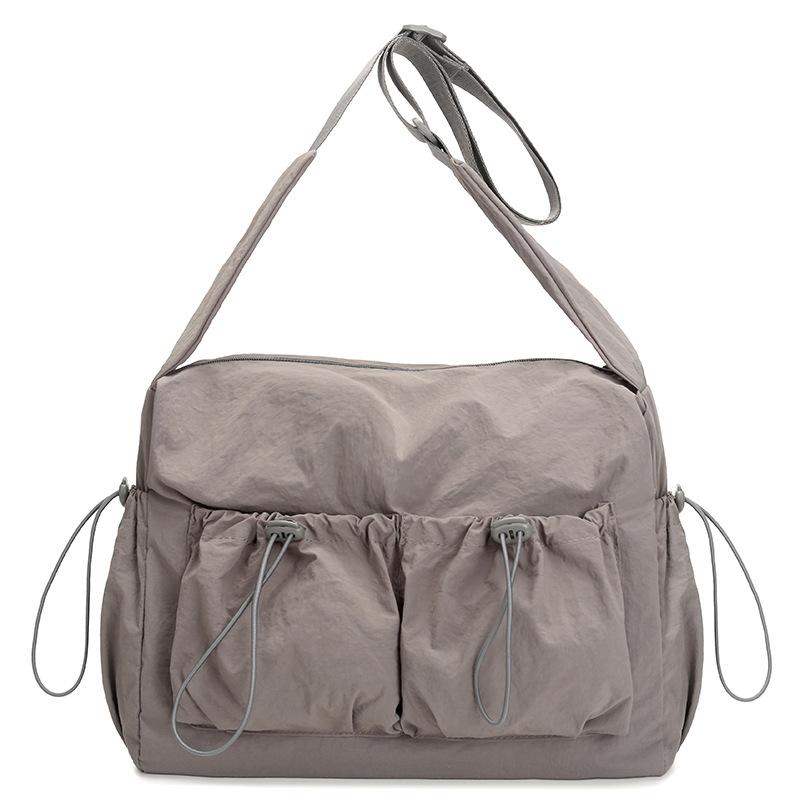 Women's Drawstring Shoulder Bag Sports Crossbody Bag Lightweight Storage Bag