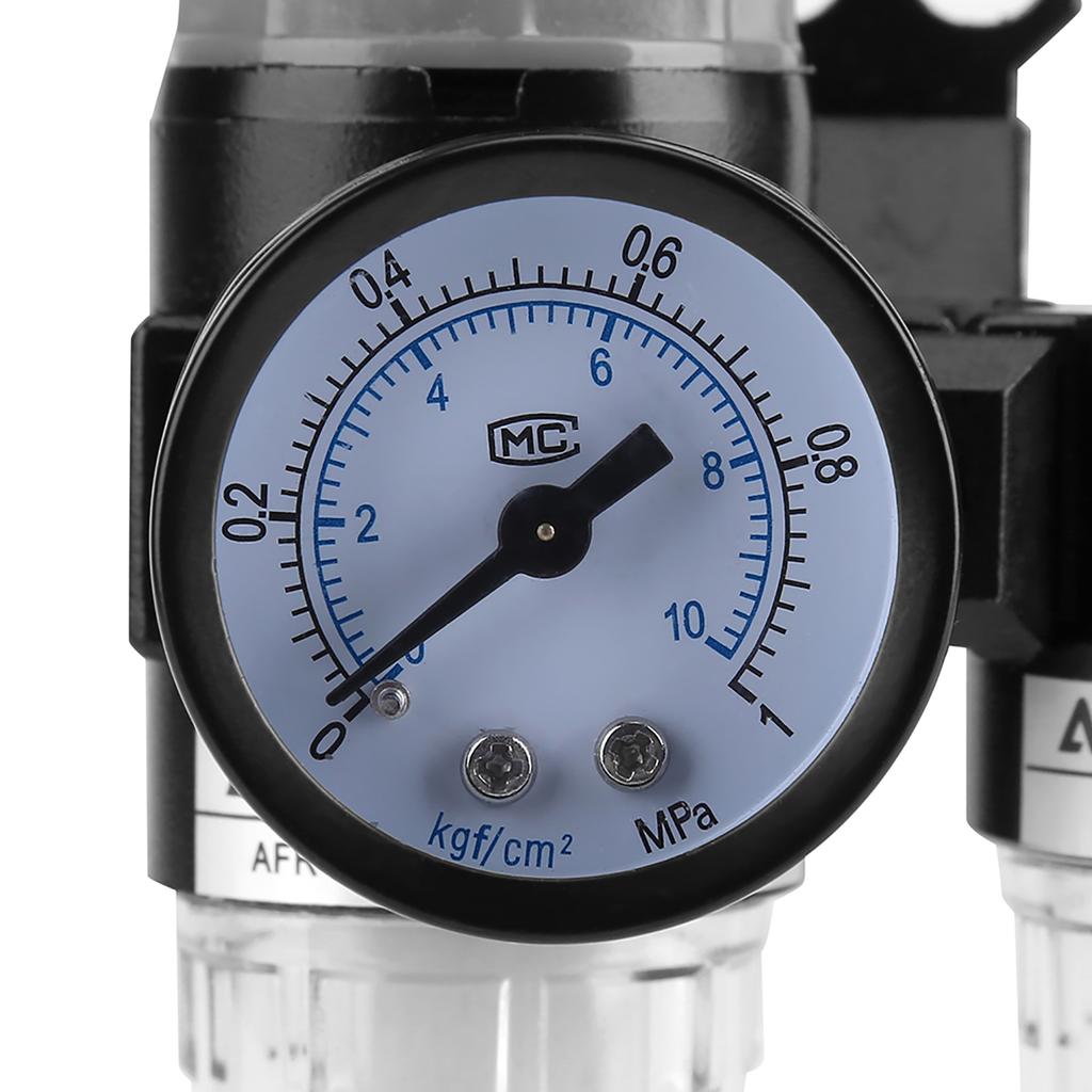 1/4"" Air Filter Regulator Lubricator Water Pressure Compressor Moisture Trap Oil Separator