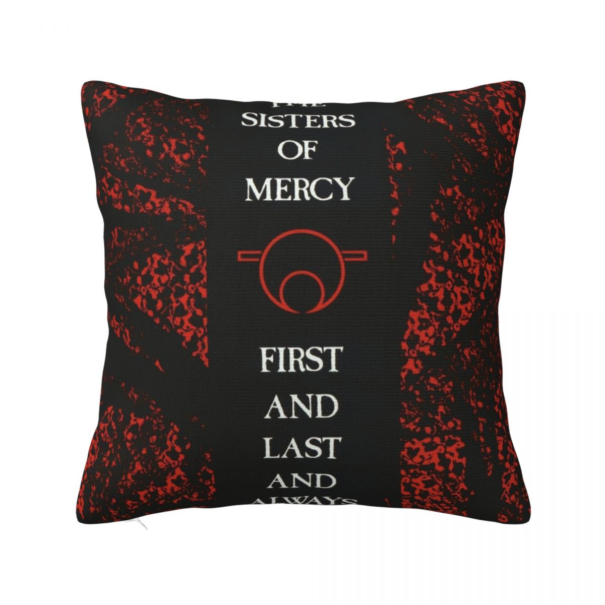 The Sisters Of Mercy Band Square Pillowcase Cushion Cover Pillow Case Throw Pillow Cover for Home Sofa Living Room 12x12Inch