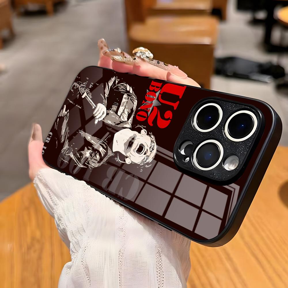 U2 Band Phone Case For IPhone 17 Pro Max 16 15 14 Pro Max 13 11 X Xs Xr 8 7Plus Glass Cover