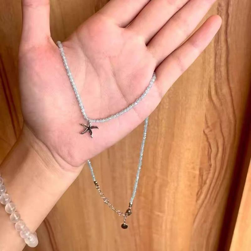 Strawberry Sweet Necklace Korean Handmade Beaded Rice Beads Sweet Cool Wind Clavicle Chain Fashion Jewelry