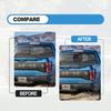 Back Sliding Window n US Flag Vinyl Decal, Auto Styling Compatible with Ford F150 F250 F350 2015  , Rear Middle Window n Flag Decal (Black Line)