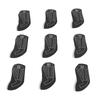 9PCS Club Head Covers Set Soft Fabric Shockproof Anti Slip Protective Headcovers for Iron Clubs Blac