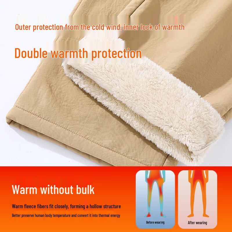 Jeanswest Men's Winter Fleece-Lined Straight-Leg Sweatpants