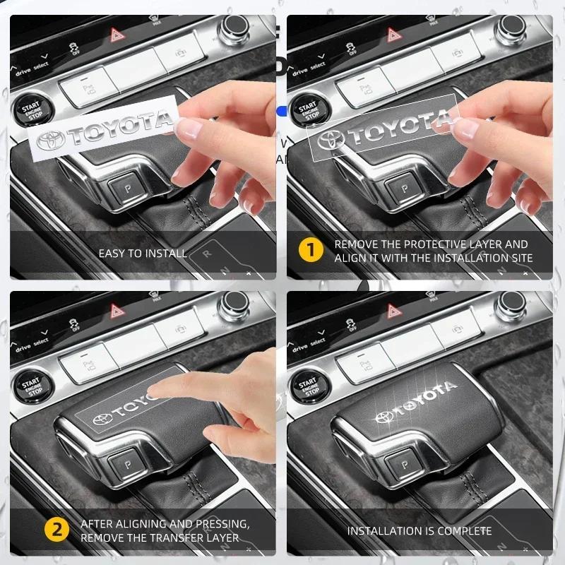 Metall-Emblem Auto-Dekor Scheibenwischer-Aufkleber Reflektierende Auto-Fensteraufkleber für Toyota Corolla Camry RAV4 Yaris Vios Highlander Alphard