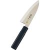 Kai Seki Magoroku Kinju Stainless Steel Left-Handed 4-Piece Japanese Knife Set: Deba 150mm, Sashimi 210mm, Sharpener, and Dishcloth
