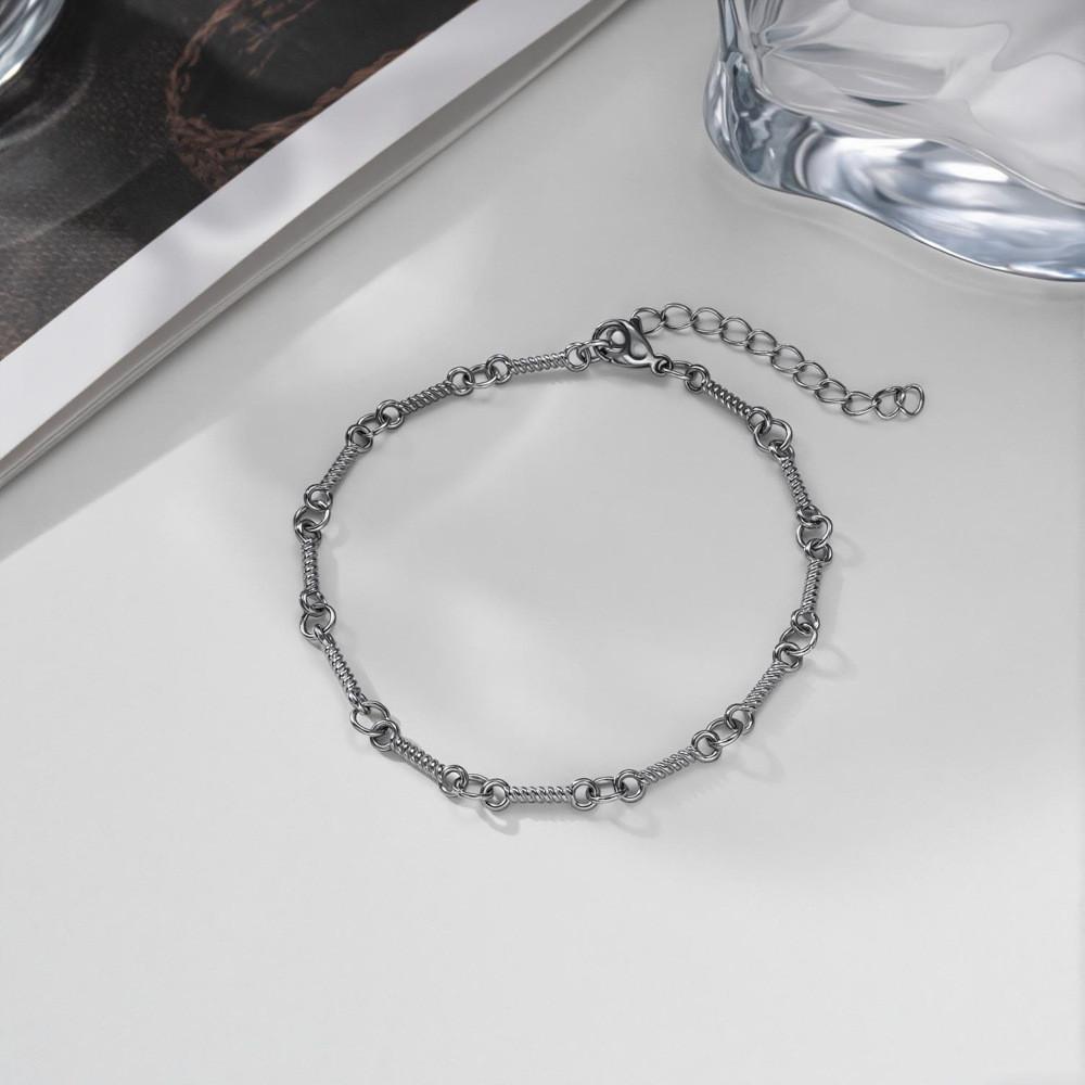Title Unisex Geometric Twist Chain Necklace With Durable Stainless Steel Material Bracelet