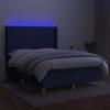 VidaXL Slat Bed Base with Mattress and LED, Upholstered Bed, Double Bed, Adult Bed for Interior Bedroom, 3138803