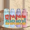 1PC This Is Not New Letter Art 750ml Color Plastic Sports Water Bottle Leakproof Flip Straw Lid Suitable for Sports Office Home Use