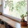 Eclectic Green Leaf Window Stickers for Waterproof Kitchen and Bathroom Glass, Presenting A Refreshing and Modern Look.