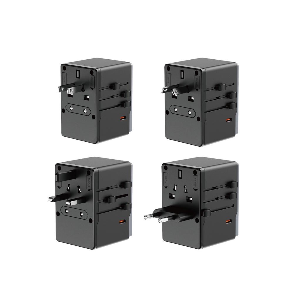 Dudao A35Pro 35W Travel Adapter Eu/Uk/Aus/Us/Jp 3X Usb-C 2X Usb-A - Black