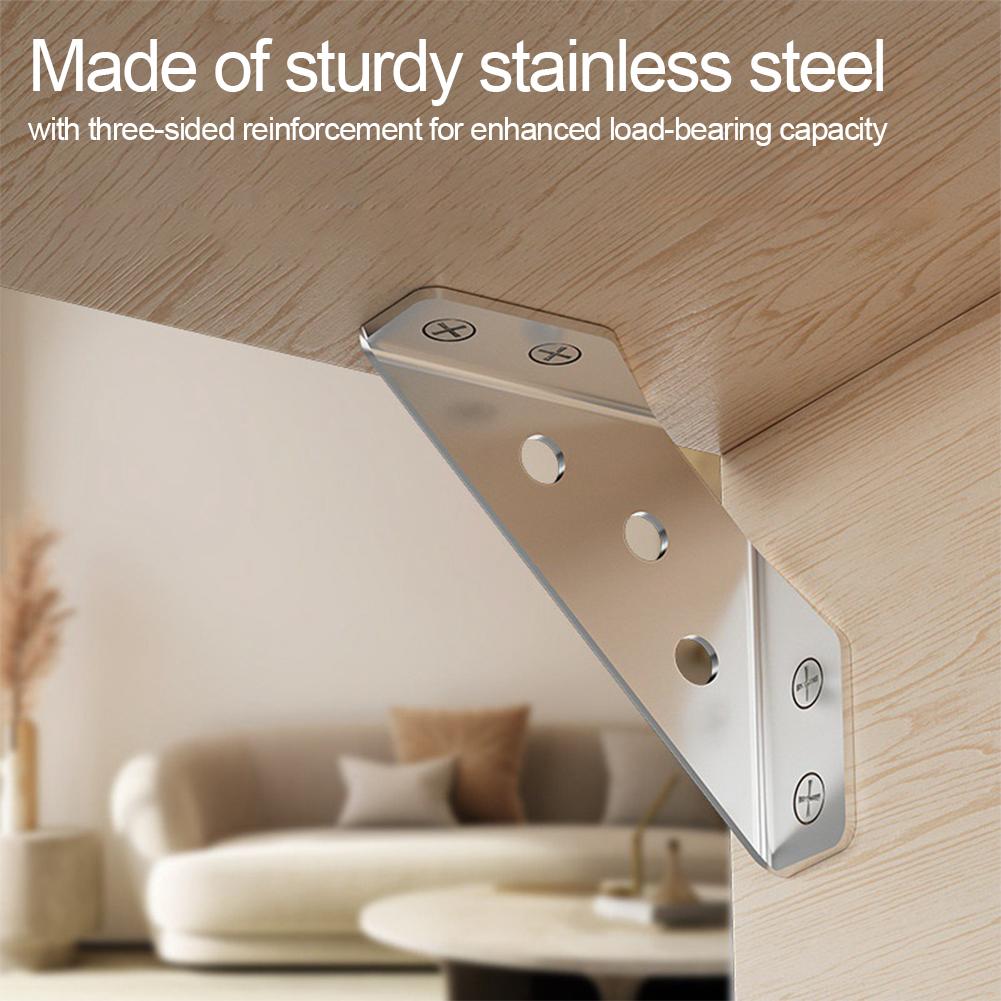 4/10/20pcs Thickened Stainless Steel Angle Code Universal Furniture Right Angle Fixed Bracket 90 Degrees Furniture Connectors