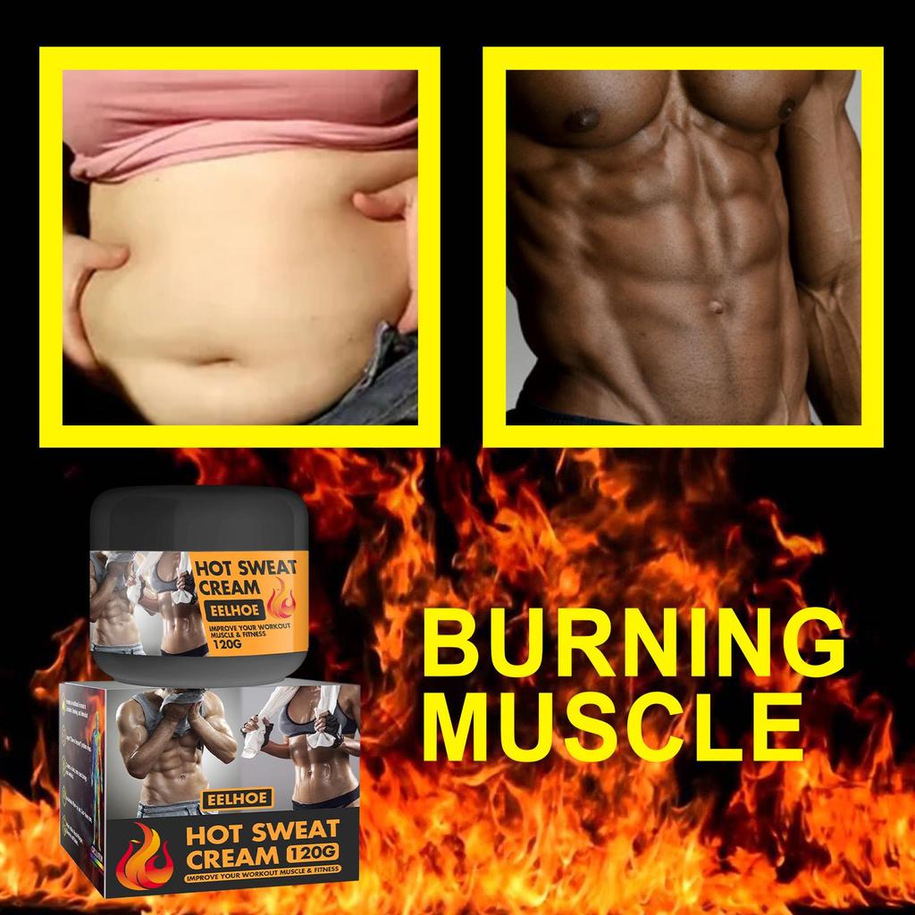 EELHOE Muscle Firming Cream 120g Boosts Workout Results, Sculpts Abs, Reduces Belly Fat, and Firms Skin.