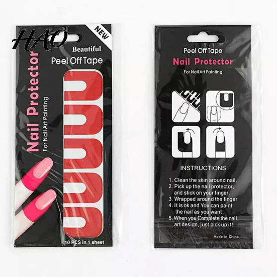 U-shape Nail Peel Off Tape Spill Proof Manicure Disposable Accessories Polish Protector for Women U-Shape