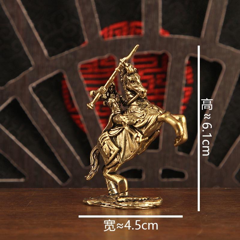 Copper European beautiful knight Model Miniatures Figurine Vintage Strong Men Warrior Ornament Desktop Decoration Accessories