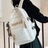 Schoolbag New School Bag Male College Students Large Capacity High School Junior High School Students Fashion Casual Backpack Alphabet Bag