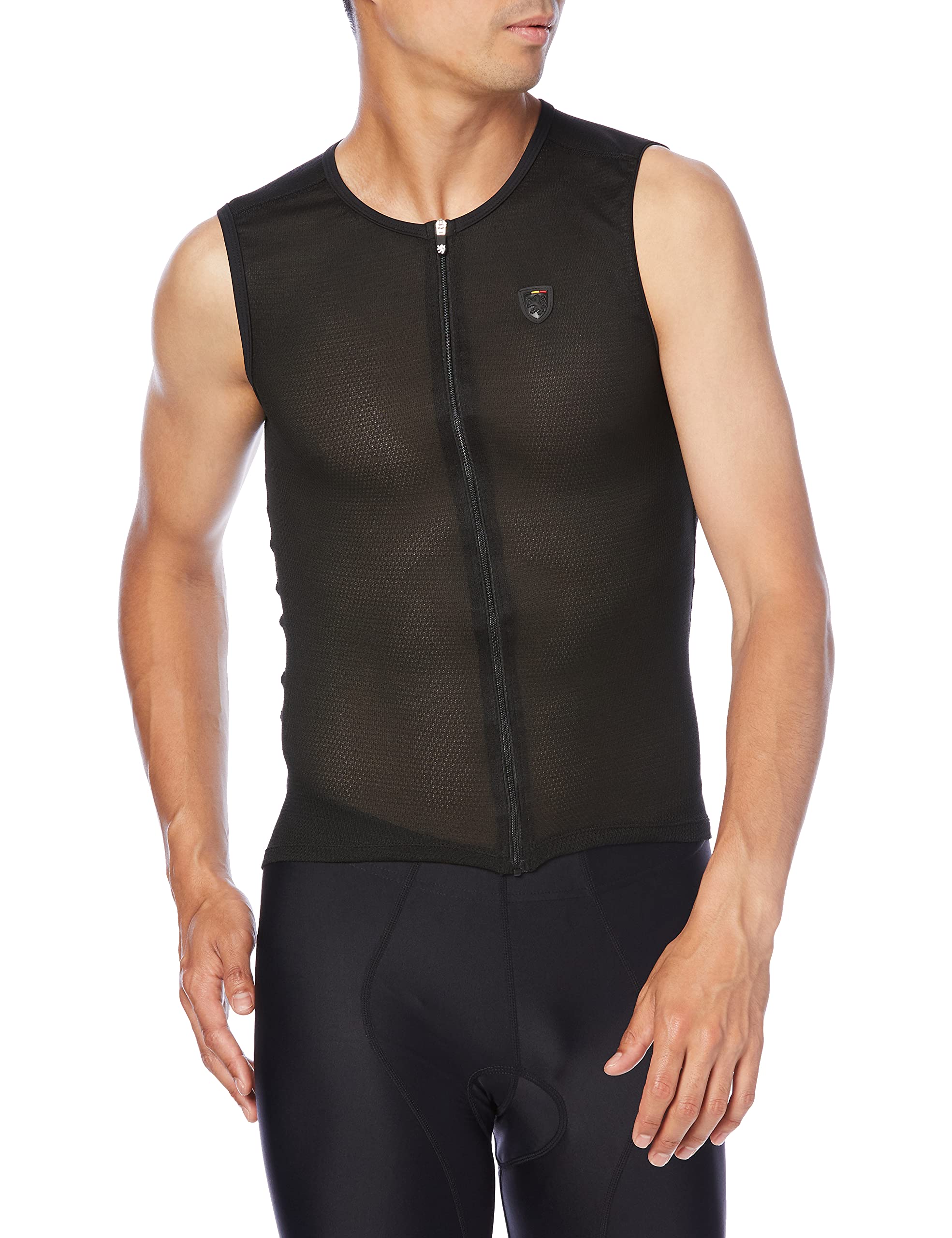 

Lion de Capelmuur Sleeveless Polypropylene Size Jersey, 100% Fabric, Moisture-Wicking, Quick-Drying, Stretch, Black, S-M чёрный