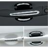 Car Door Handle Protection Cover Stickers Guard Film Carbon Fiber Reflective Decal Safety Anti-collision Strips Car