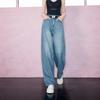 Sancai Women's High-Waist Loose Fit Curved Jeans