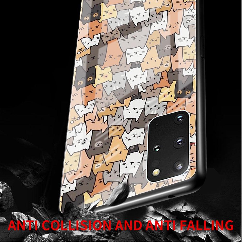 Glass Case For Samsung Galaxy S22 S20 FE S21 Plus Phone Cover S10 5G S9 Note 20 Ultra 10 Lite Shell Cute Dogs Cat Animal
