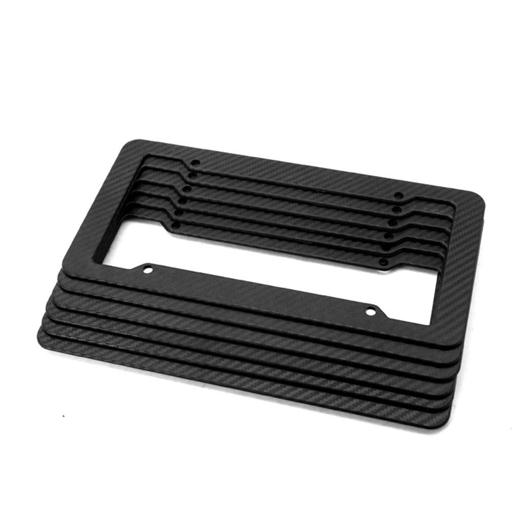 Black License Plate Frames Durable ABS Easy Installation Corrosion Resistant Car License Plate Frame
