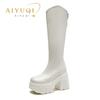 Fashion AIYUQI Western Cowboy Boots Women 2025 New Fashion High Heel Female Rider Boots 11cm Heel High Platform Skinny Boots Women