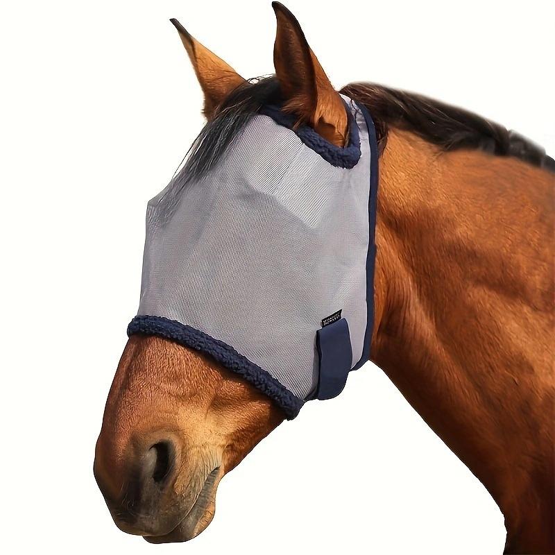 Anti Mosquito Horse Anti Fly Mesh Mask Ear Masks Protector Flying Mask Horse Riding Equestrian Equipment