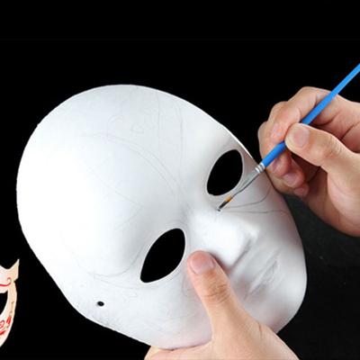 10 Stück Leere Maske Glatte Oberfläche Vollgesichtsmaske Kreative Bemalbare Papiermaske Cosplay-Maske Maskenball Zubehör