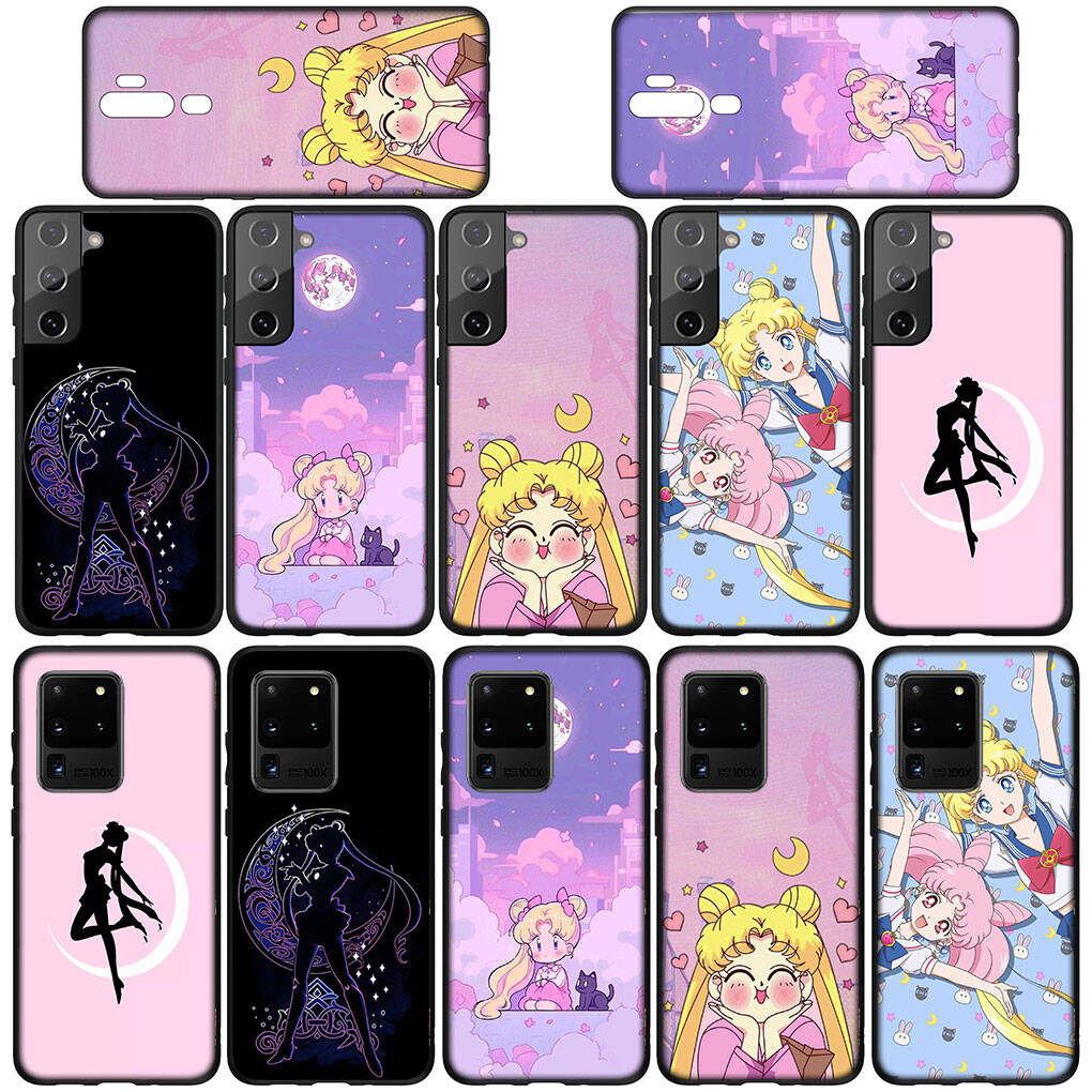 Cover for iPhone 17 16 15 Xiaomi Poco Redmi Note 14 13 12 11 Pro Max 9 16e Samsung Galaxy S25 S24 S23 OPPO Huawei Anime Sailor Moon Girl Phone Case