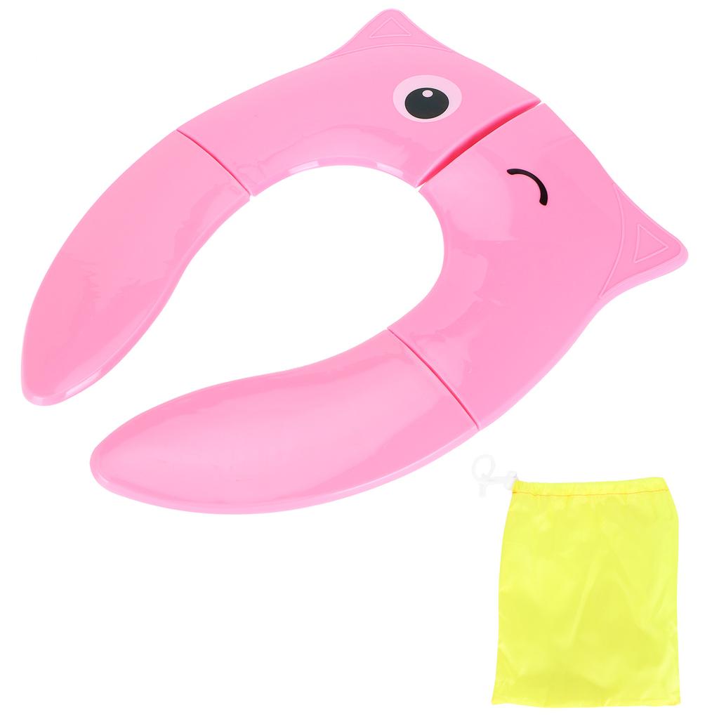 Folding Potty Seat Pad Portable Baby Toddler Toilet Training Seat Non Slip Pad for Travel(Pink )