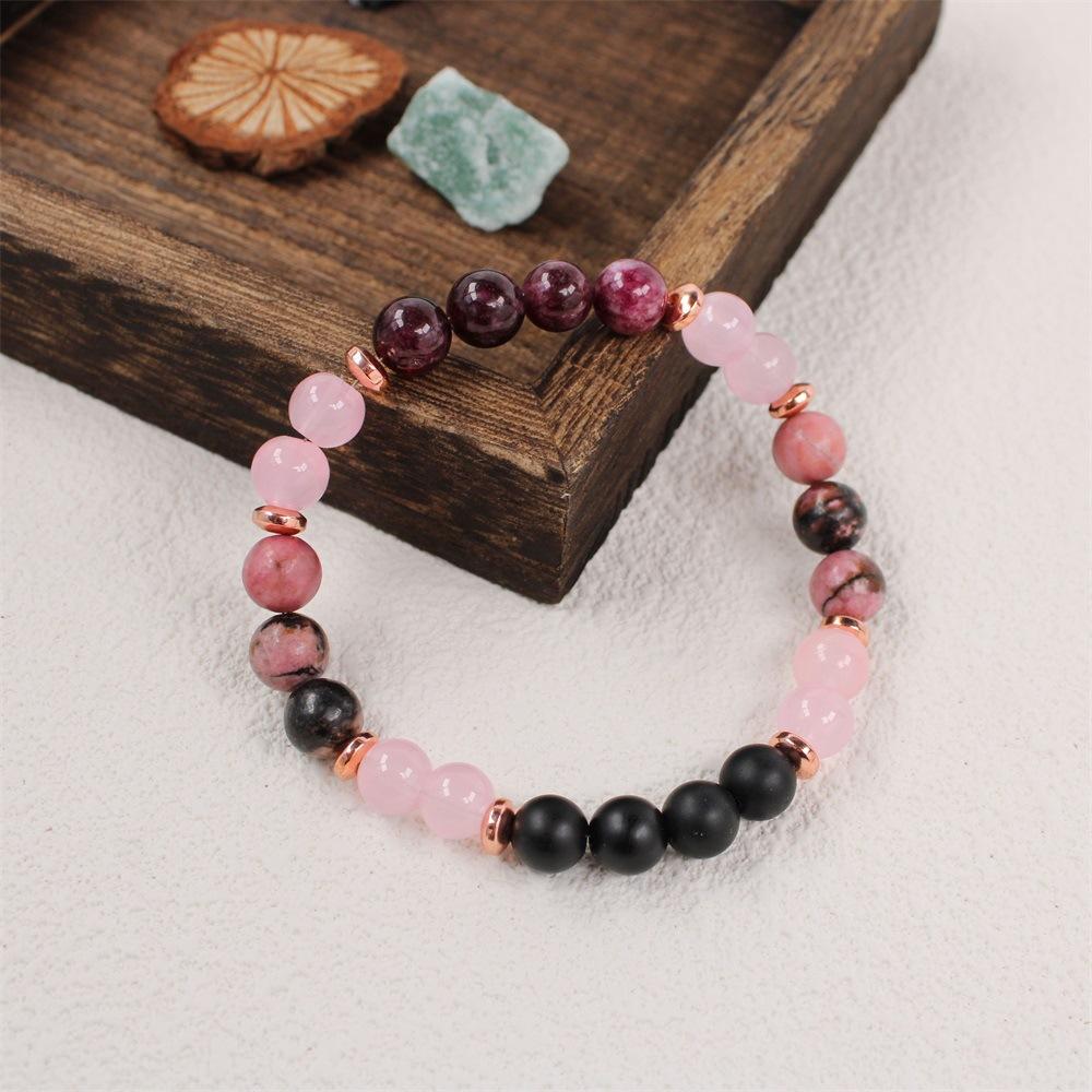 

Natural Zircon Pomegranate Stone Bead Bracelet charm Women Garnet Charm Bangles Friendship Gift