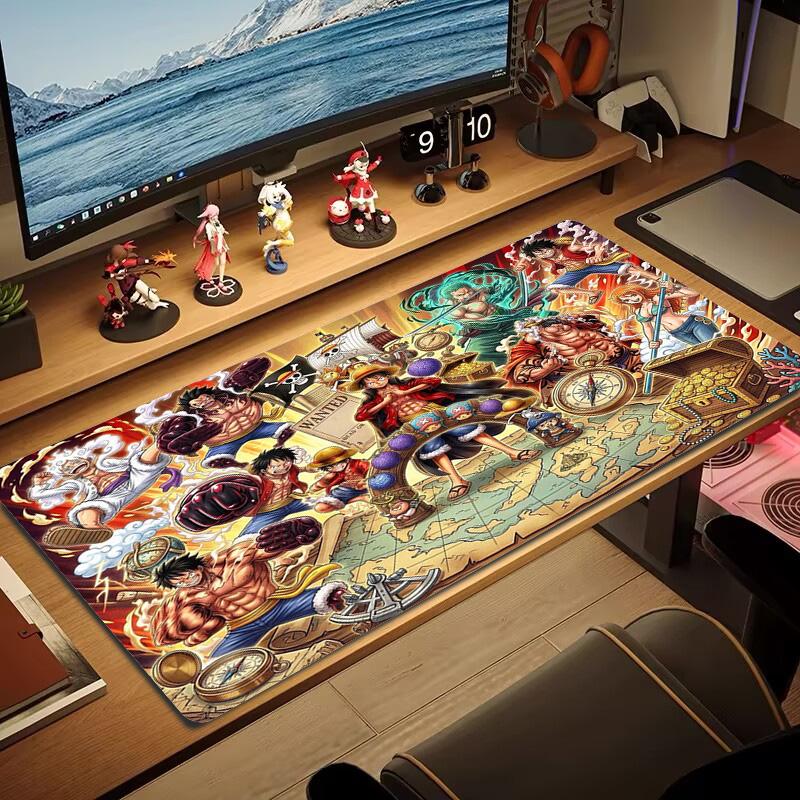 Anime One-Piece Color Mouse Pad Large Gaming Table Cushion Non-slip Laptop Tablet Big Mousepad XXL Mat Mini PC Playmat With Lock Edge