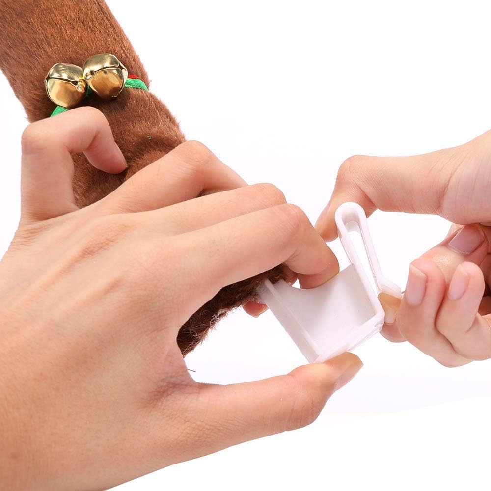 Christmas Car Reindeer Antlers And Nose Decorations Kit Vehicle Costume Plush Rudolf Red Nose Deer Antlers Auto Accessories