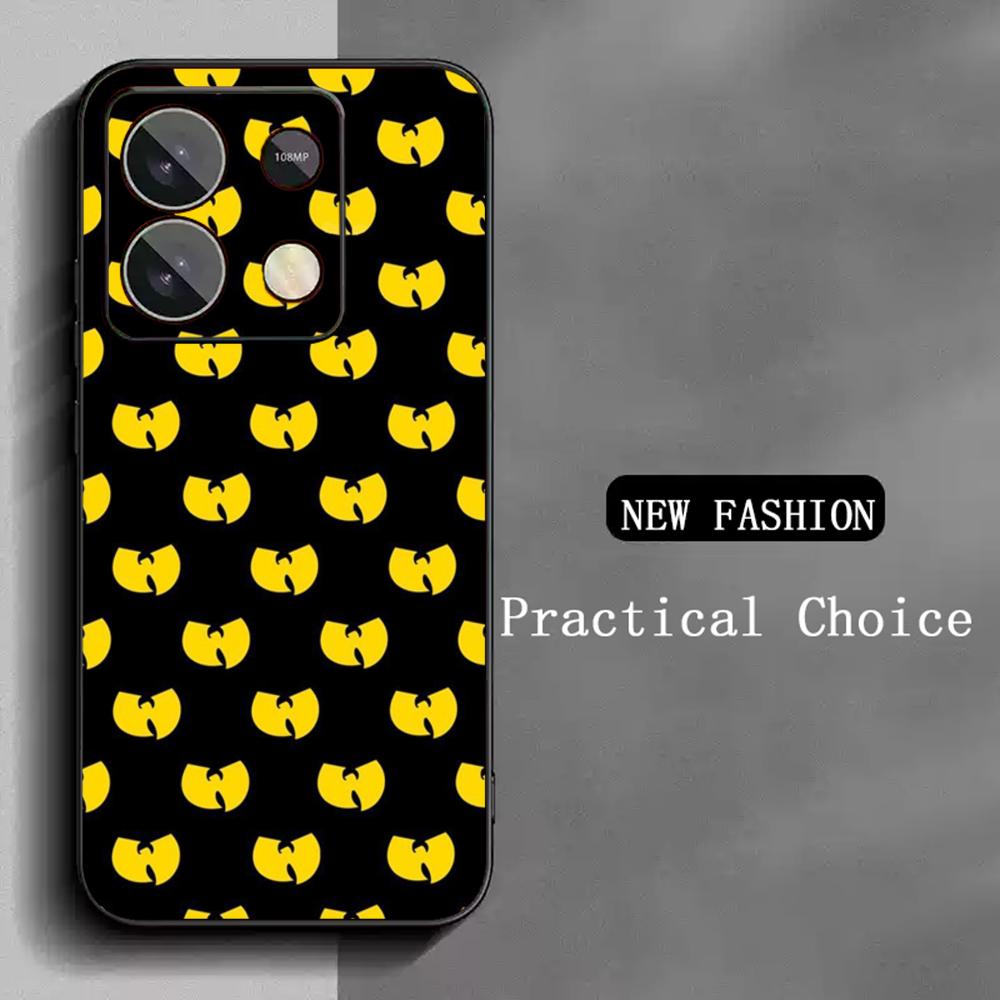 Fashion Trends WU-T-TANG CLANs Ins Phone Case For Redmi Note 14 13 12 11 Pro Plus S 5G 14C A3 Soft Black Phone Cover