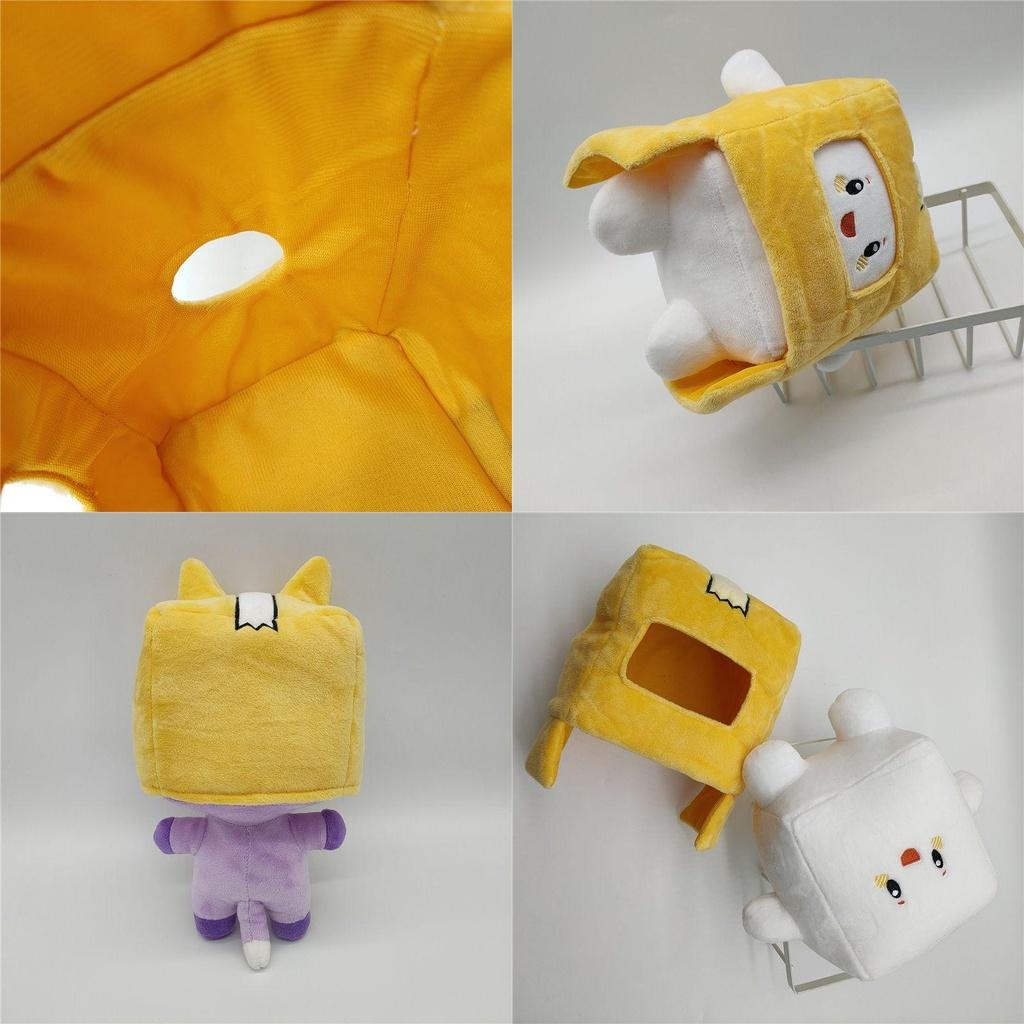 Adorable Lankybox Boxy Foxy Rocky Plush Soft Stuffed Toy Kids Game Figure Doll