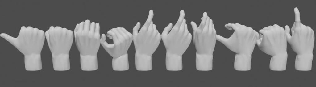 Chino Model Χέρια που Κρατούν Μικροαντικείμενα Ρητινικό Κιτ 1/35 Vol.3 CM-028B