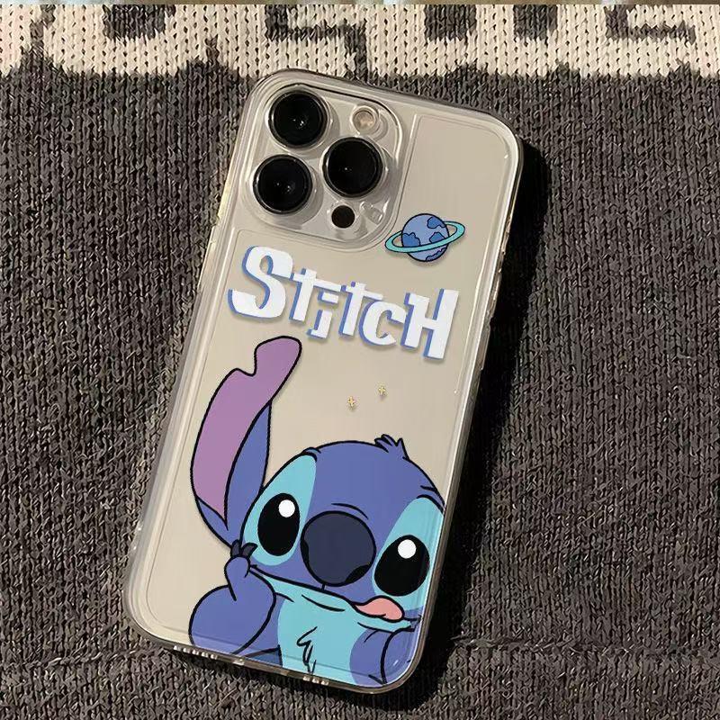 Stitch Cartoon Phone Case for Apple iPhone 15 Pro, 16 Pro Max, 14, 13 Pro, and 17.