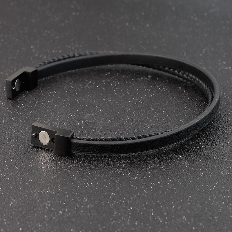 Special Luxury Style Leather Combination Splicing Men's Leather Bracelet Three Colors DIY Size New Year's Surprise Gift